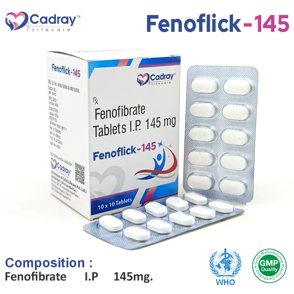 Fenofibrate 145mg Tablet from Top Pharma Company in India